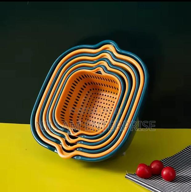 8 in 1 Plastic Kitchen Colander - thumbnail 4