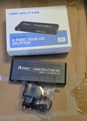 1 X 4 Way HDMI Splitter – Black 4 Ports Output Hdmi