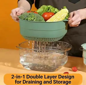 Double Layer Acrylic+plastic Kitchen Colander.
