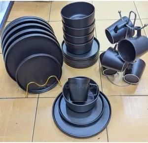 Dinner Set 24pcs Mate Black