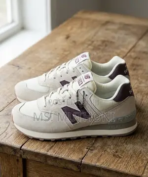 Newbalance 574 Off White/Burgundy Size 40-45