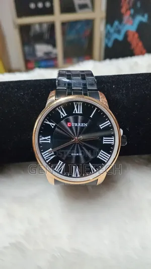 Curren Black and Gold Unisex Watch