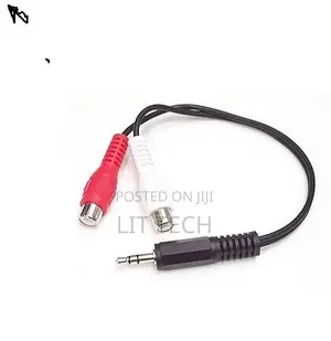 6Inch 3.5mm Stereo Male to 2 RCA Female Cable, (Red and Green)