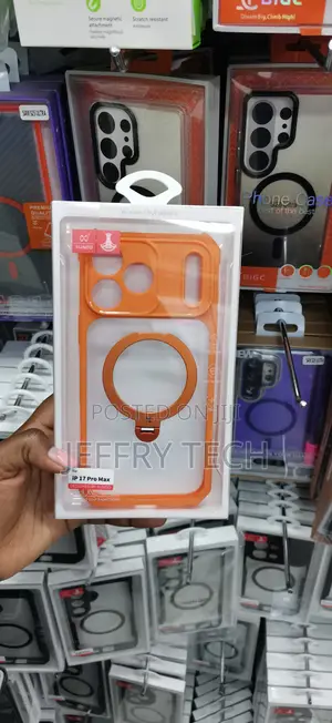 XUNDD Magnetic Ring Stand Case in Vibrant Orange iPhone 17 Pro Max