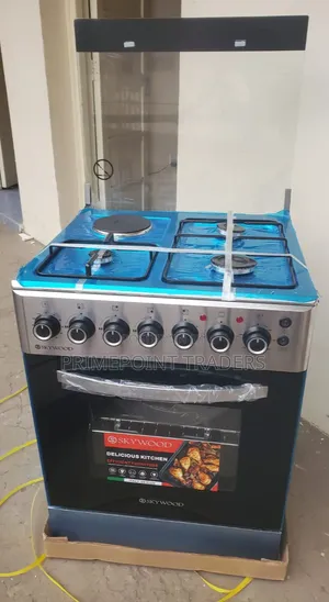 Skywood 60×60 3+1 Standing Cooker – Timer, Light & Electric Heater Ove