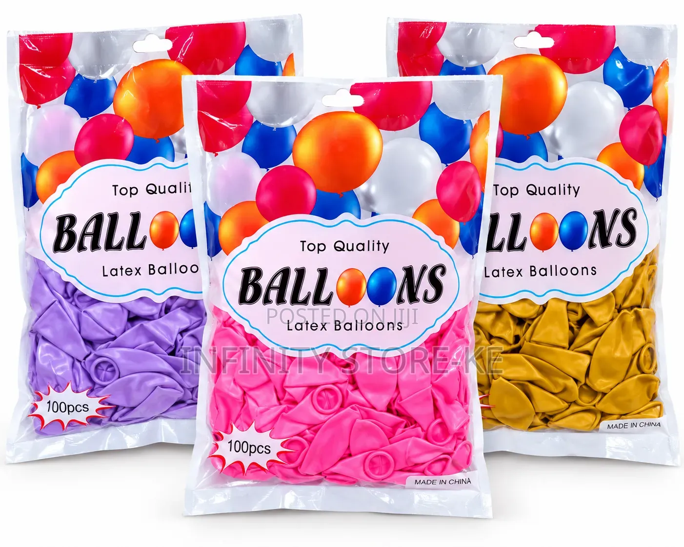 Premium Latex Balloons 100 PCS for Party Decorations