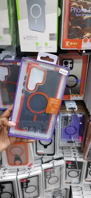 Orange Camera Frame and MagSafe Ring for the Samsung Galaxy S23 Ultra