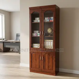 2-Compartment Mahogany Office Cabinet