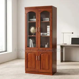 2-Compartment Mahogany Office Cabinet