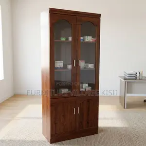 2-Compartment Mahogany Office Cabinet