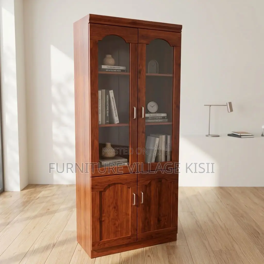 2-Compartment Mahogany Office Cabinet