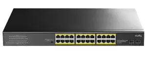 CUDY 24-Port GIGABIT PoE(300watts) + Switch With 2 Gigabit SFP Slot