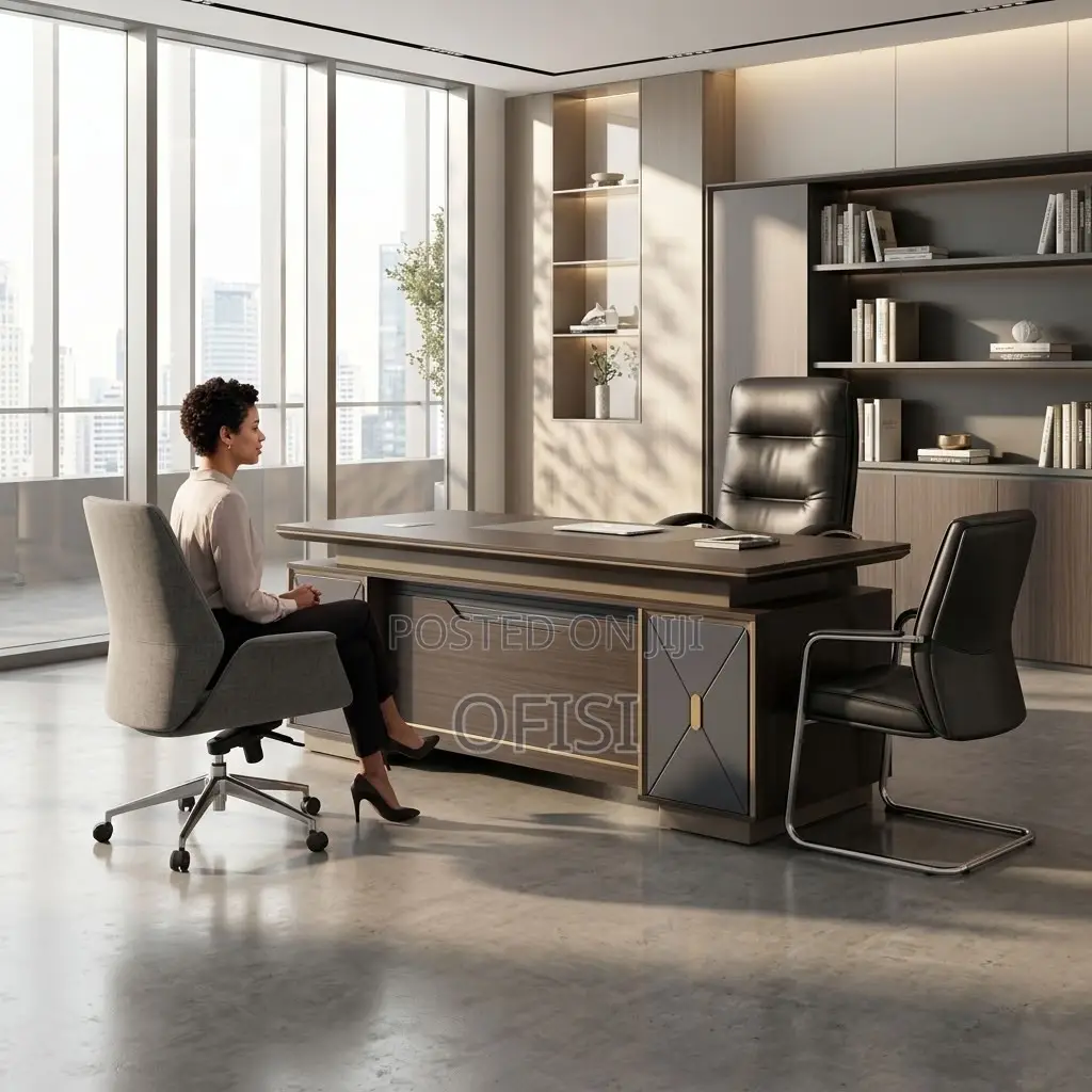 Office Desks| 2 Meters L-Shaped Executive Office Table