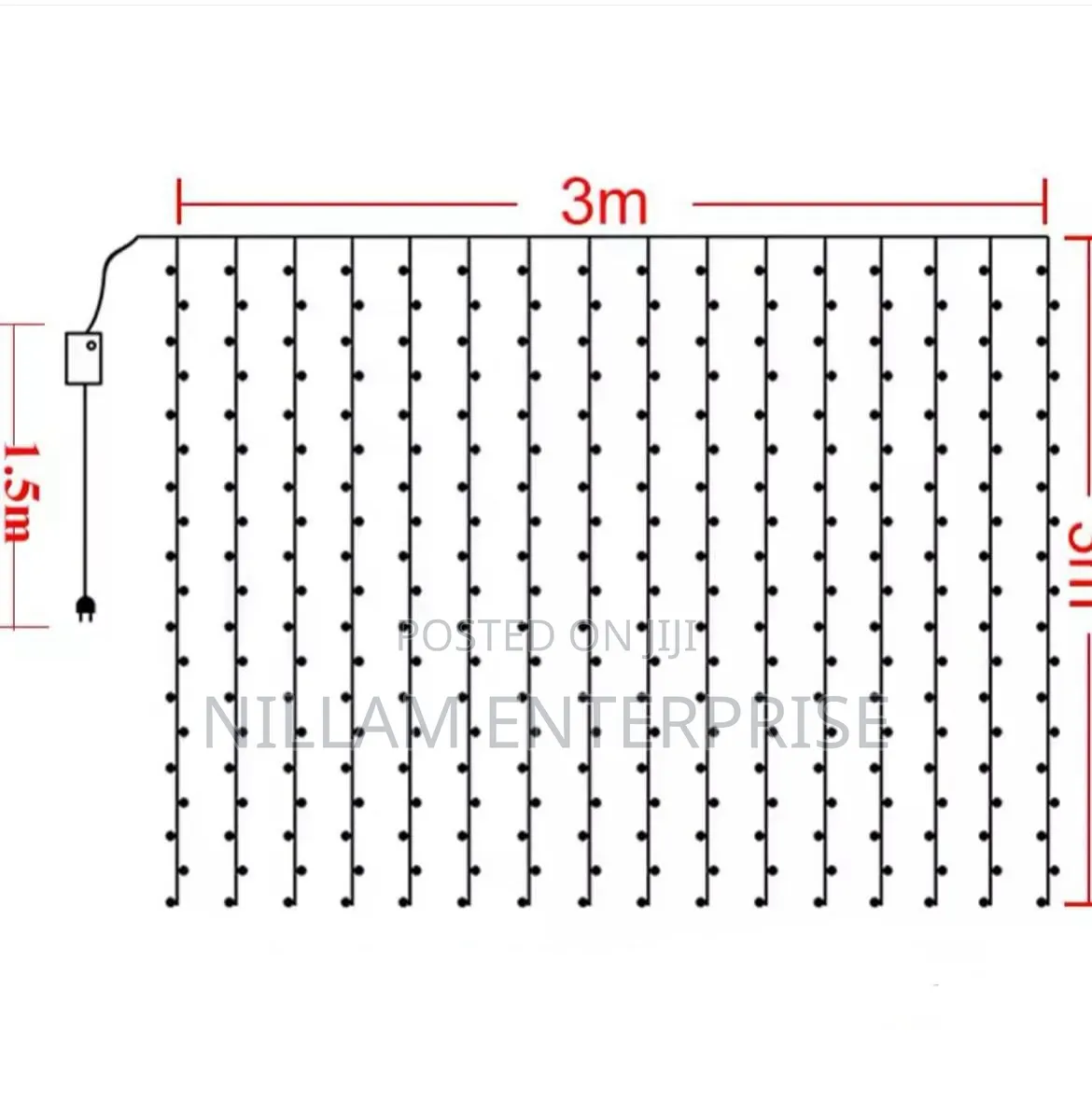 300 LED Window Curtain Lights