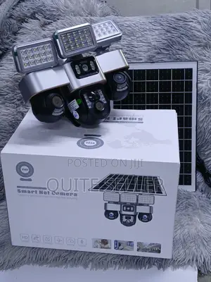 Smart WiFi Triple Lens Solar Camera With 3 Rotating LED Lights