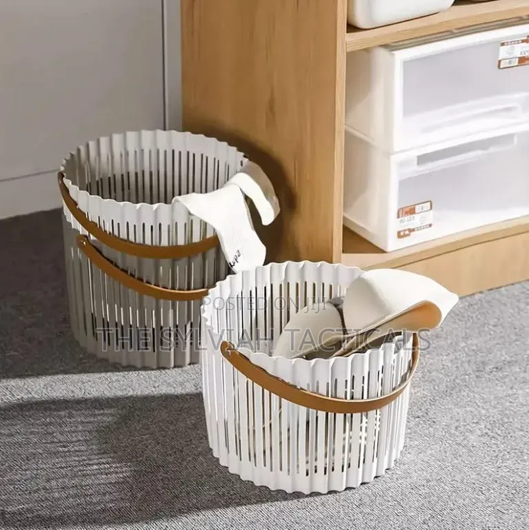 *Laundry Hamper Basket, Waterproof Large Clothes Basket With Handles