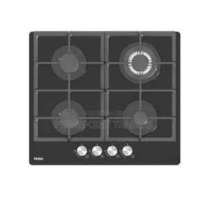 Haier 4-Burner Built-in Hob – Black Tempered Glass Gas Cooker