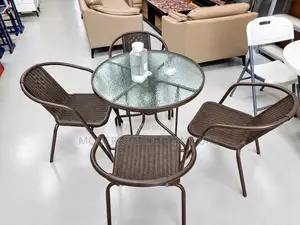 Brown Outdoor Dining Set – 4 Seater