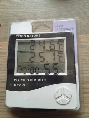 HTC-2 Digital Thermometer Hygrometer With Clock
