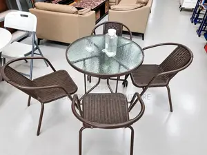 Brown Outdoor Dining Set – 4 Seater