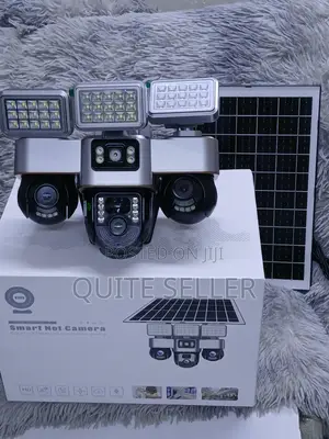 WiFi Triple Camera Solar Security System With 3 Powerful Flood Lights