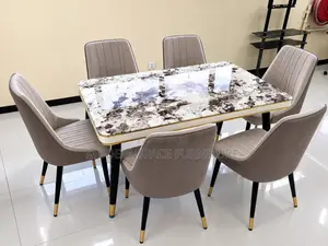 Modern 6-Seater Marble Dining Set