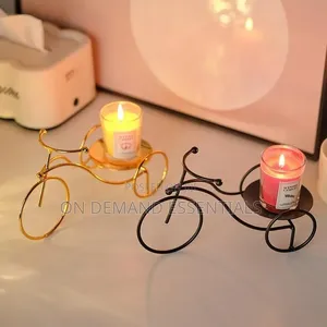 Tricycle Candle Holder Home Decorations Golden Candlestick Stand