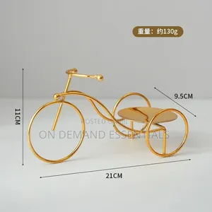 Tricycle Candle Holder Home Decorations Golden Candlestick Stand