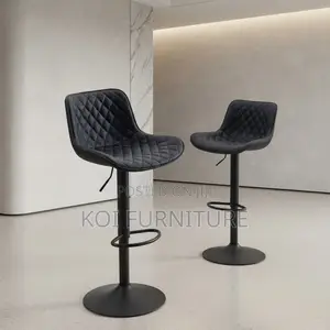 Barstools; Reclining Leather Ergonomic Barstools