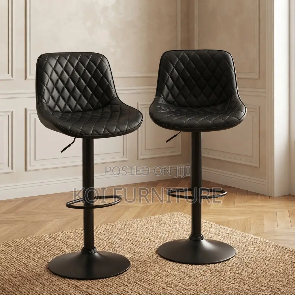 Barstools; Reclining Leather Ergonomic Barstools