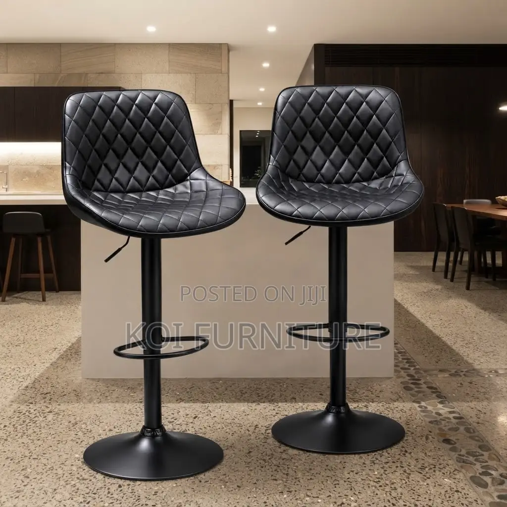 Barstools; Reclining Leather Ergonomic Barstools