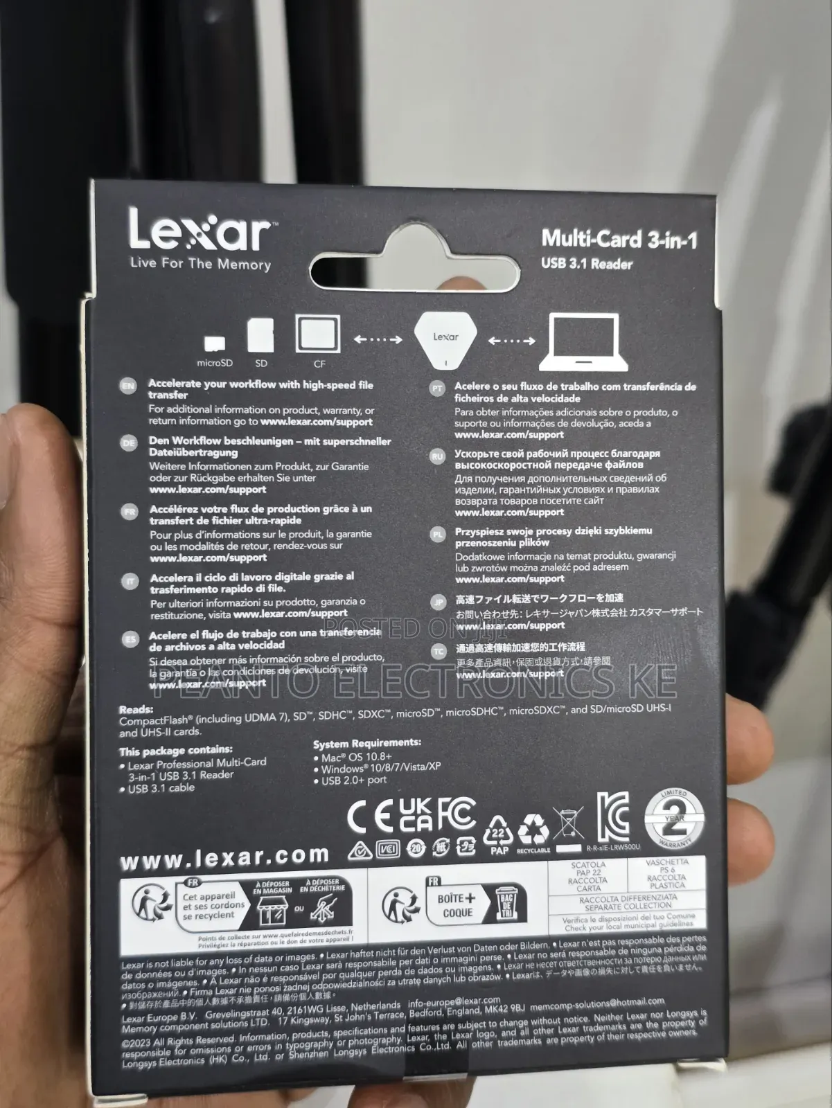 Lexar Professional Multi-Card 3-in-1 USB 3.1 Reader