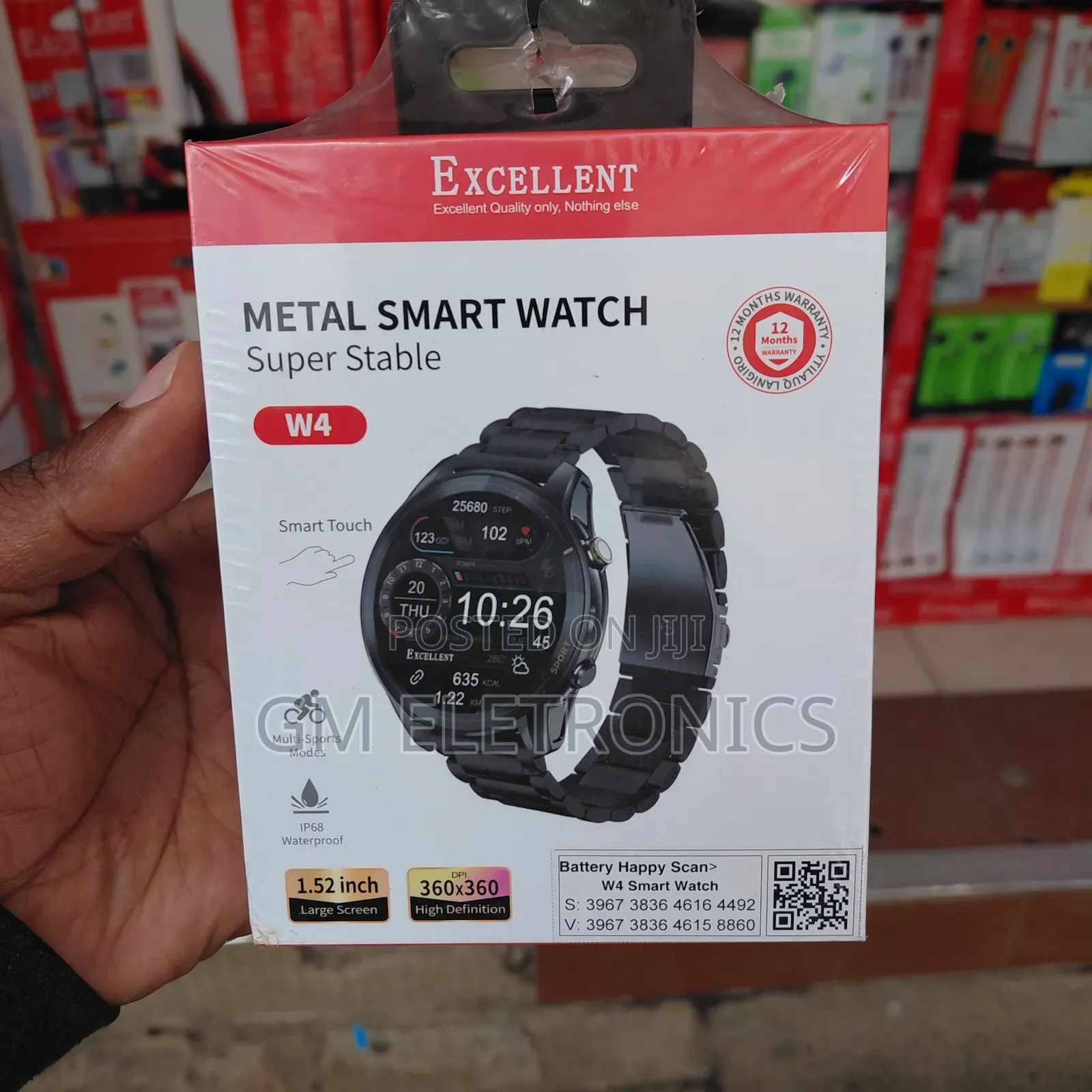 Original Execellent W4 Metallic Smart Watch