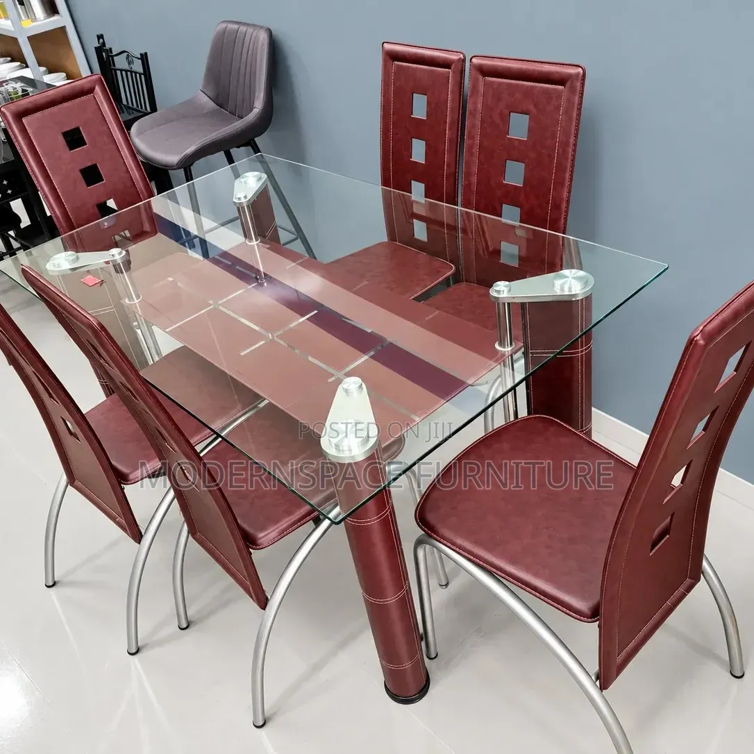 Luxury Glass Dining Table Set