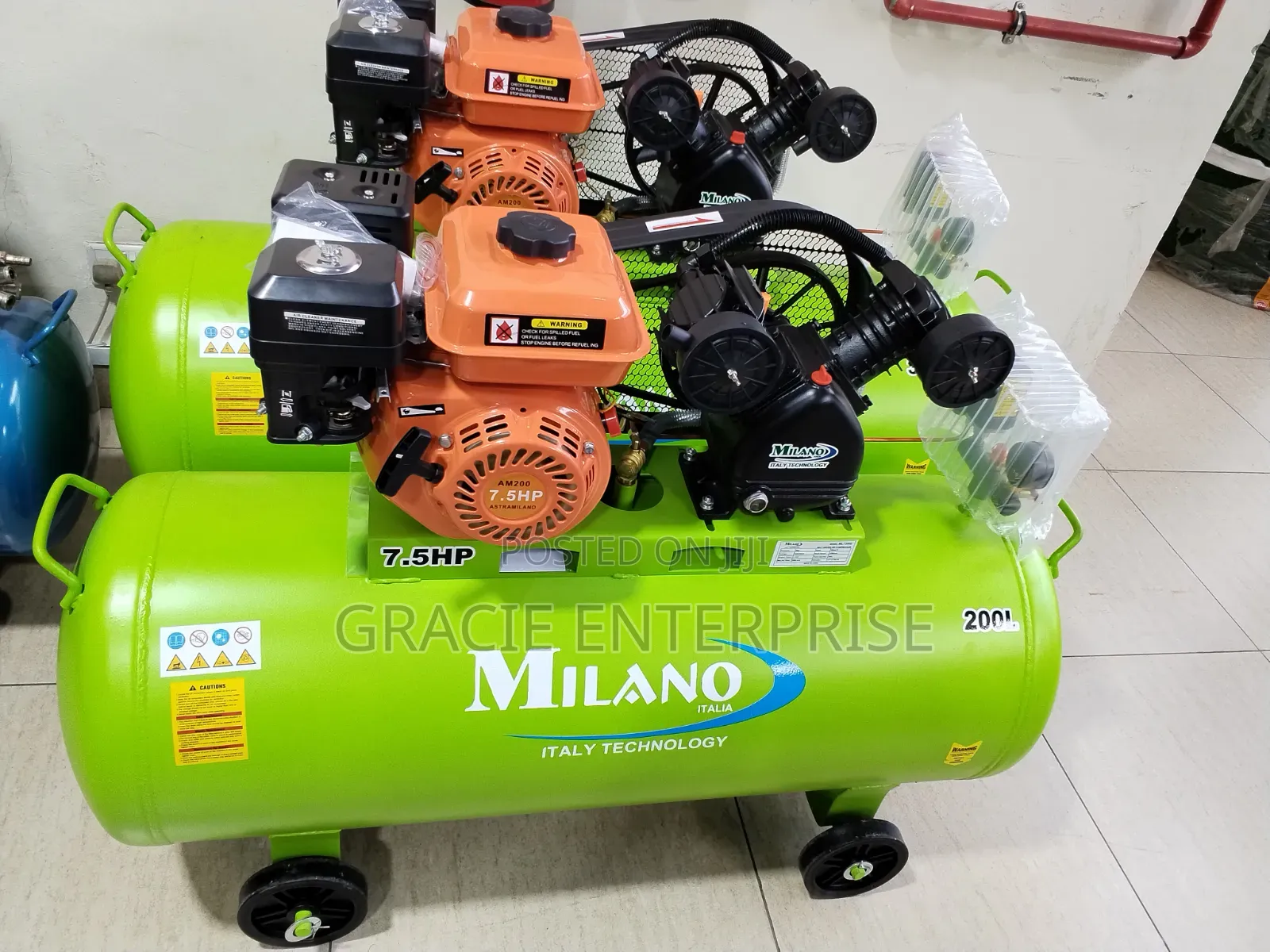 Petrol Driven Air Compressor 200L