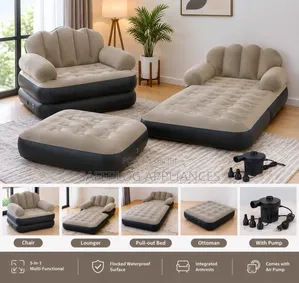 5-in-1 Sofa Air Bed With Armrests & Inflatable Pump
