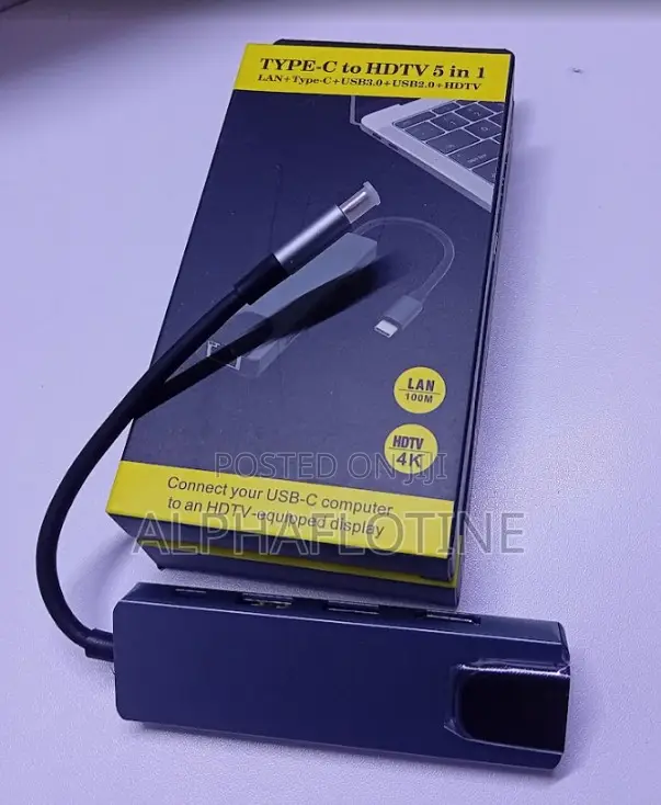 5-in-1 Type-C Converter Hub With USB-C Ports