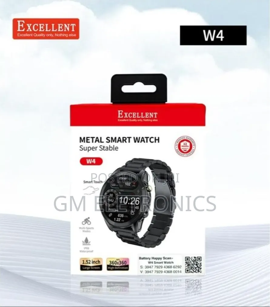 Original Execellent W4 Metallic Smart Watch