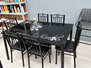 Elegant 6 Seater Black Dining Set