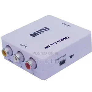Mini AV 2 HDMI Adapter HighDefinition Audio/Video Converter