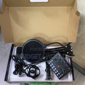 BM800 Condenser Mic With V8 Sound Card – Podcast & Studio Recording