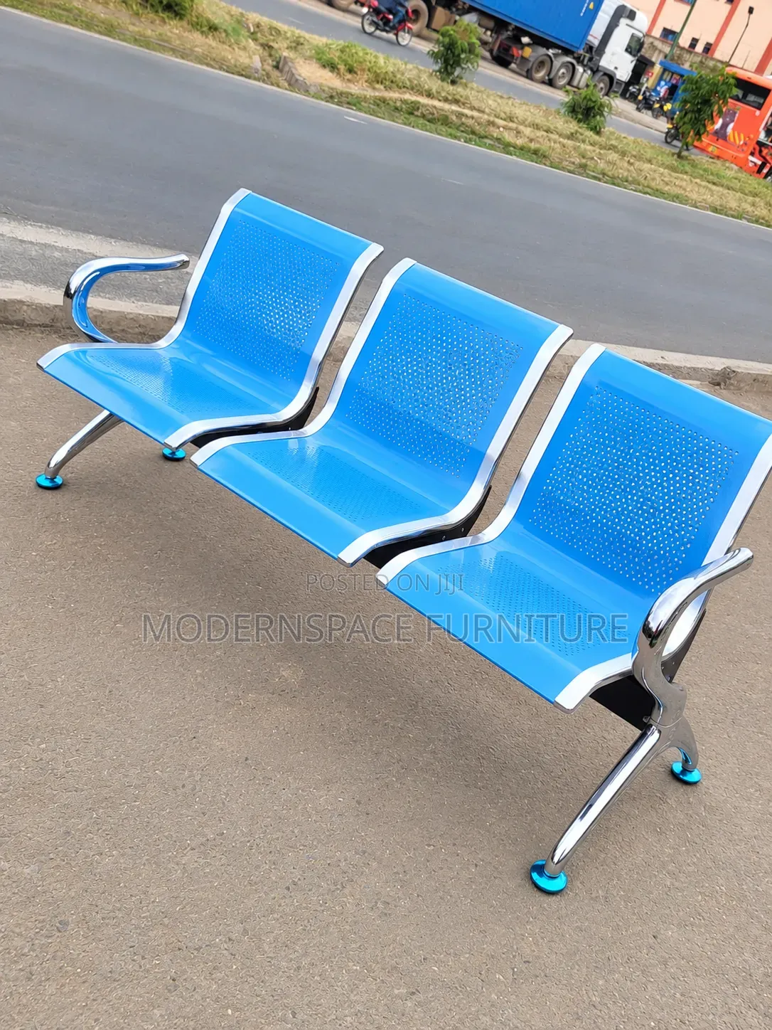 Stainless Steel 3 Seater Bench