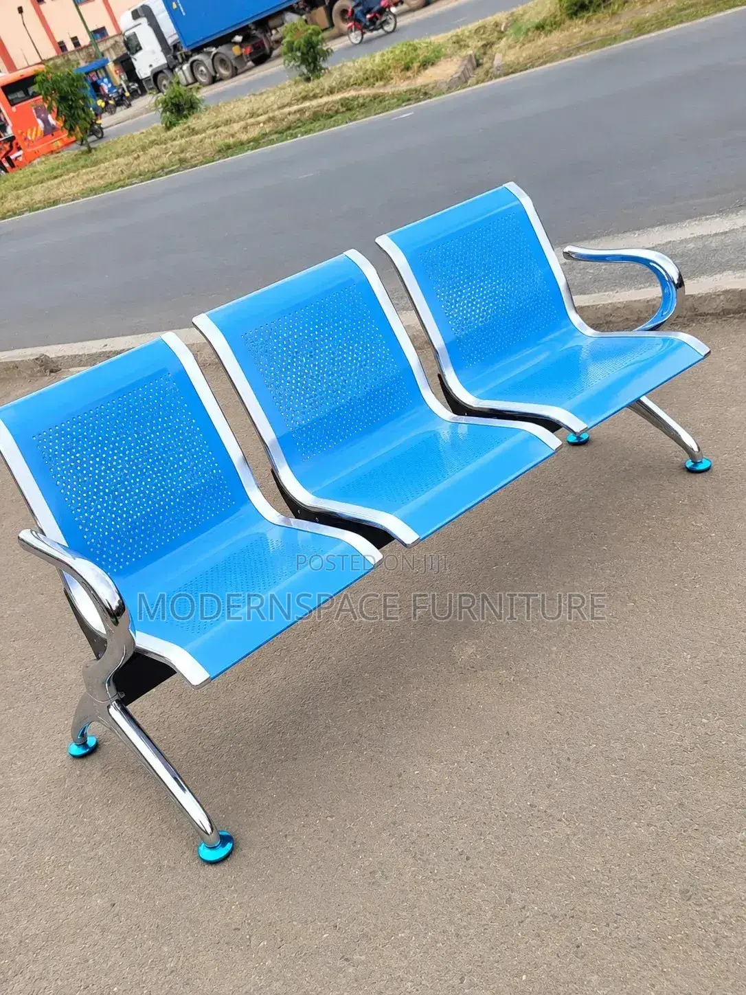 Stainless Steel 3 Seater Bench