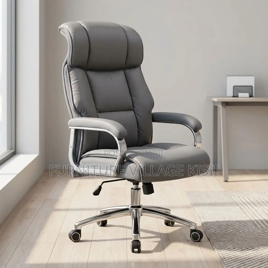 High Back Office Chair With Fixed Headrest