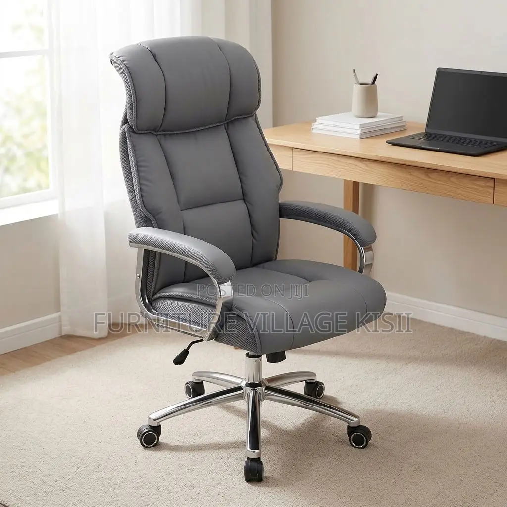 High Back Office Chair With Fixed Headrest