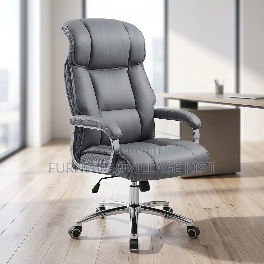 High Back Office Chair With Fixed Headrest