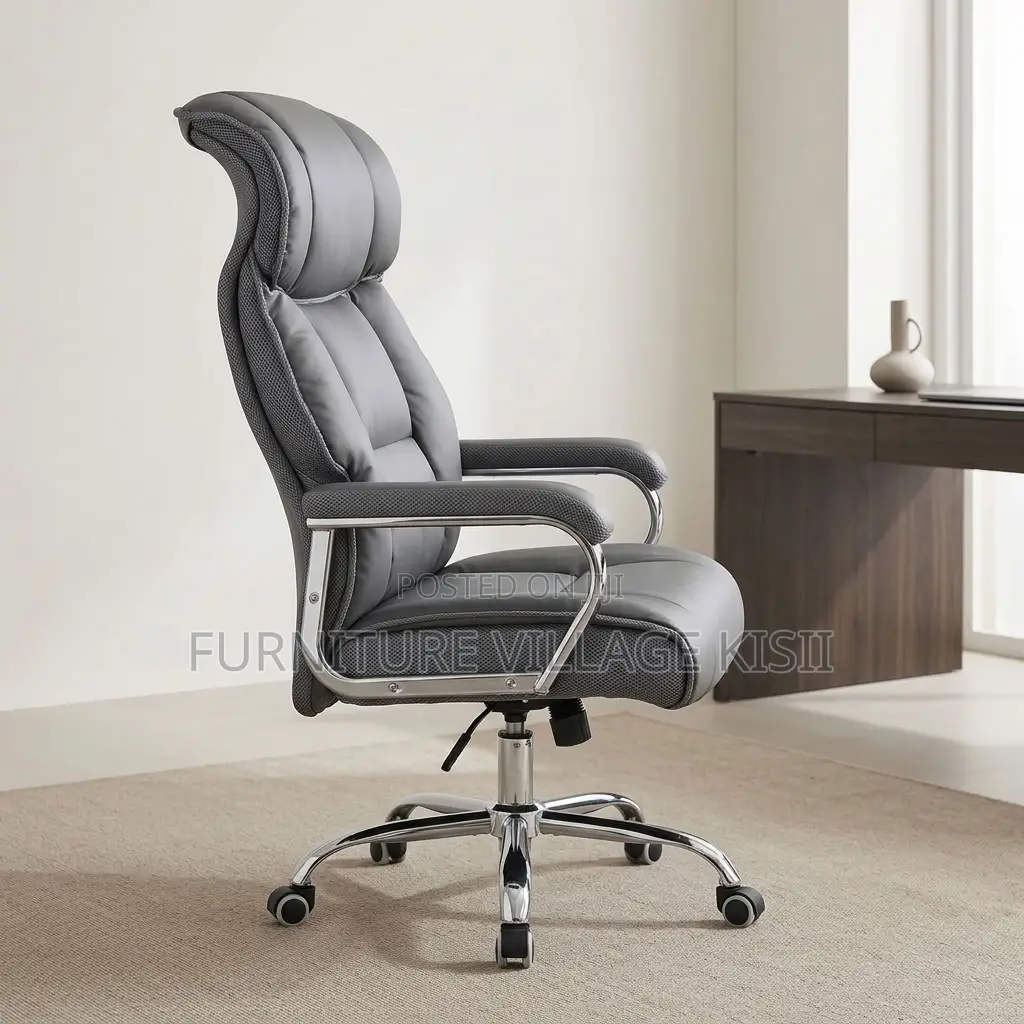 High Back Office Chair With Fixed Headrest