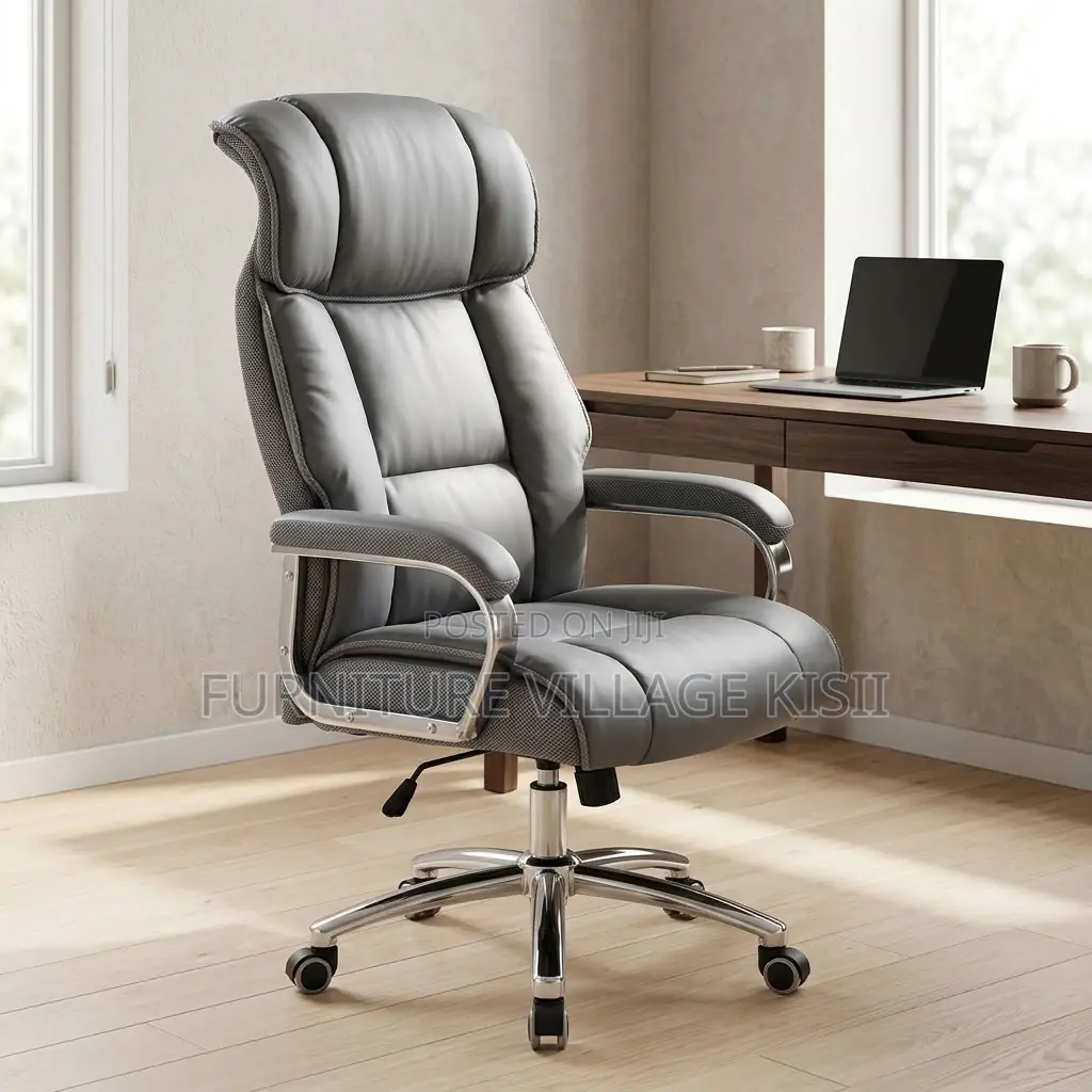 High Back Office Chair With Fixed Headrest