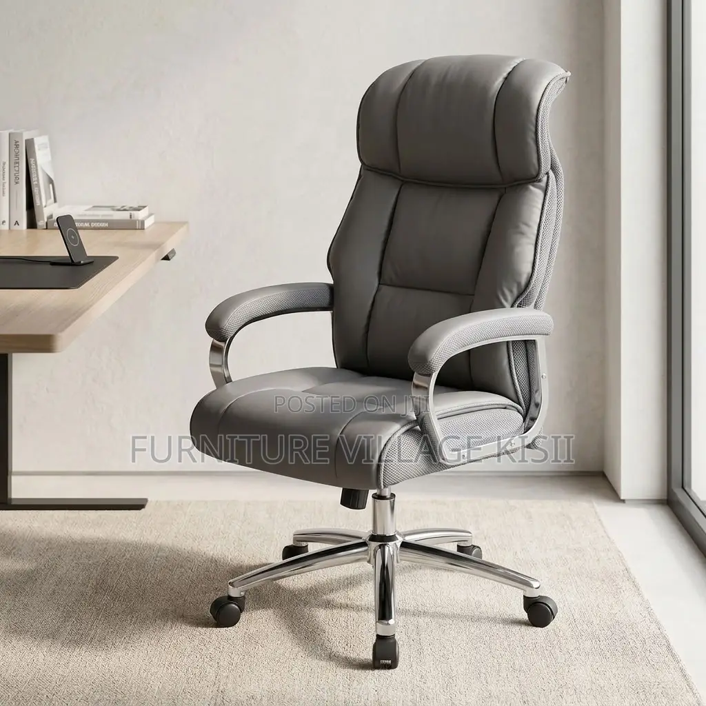 High Back Office Chair With Fixed Headrest