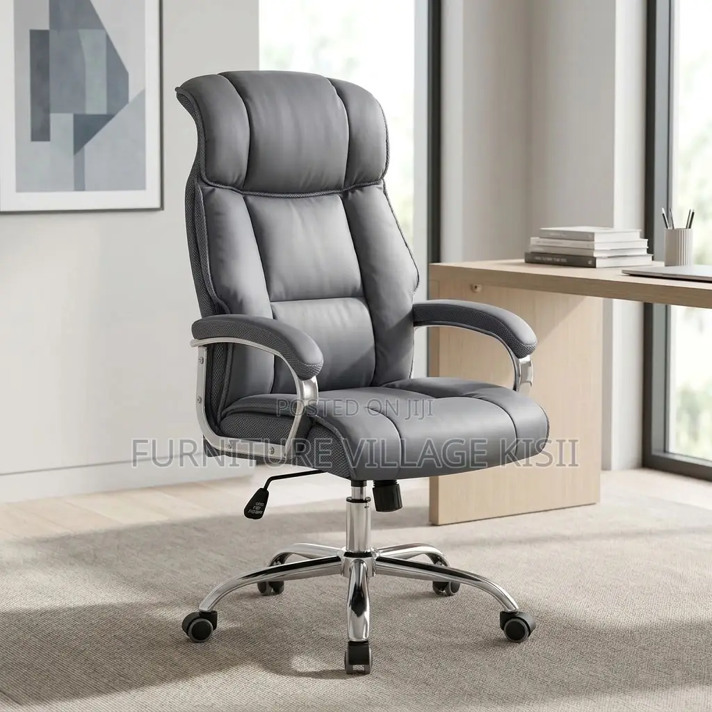 High Back Office Chair With Fixed Headrest
